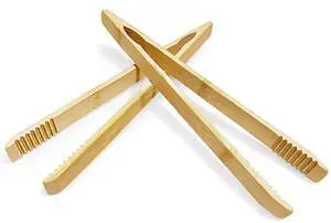 2 Pack Premium Bamboo Toaster Tongs, 10 Inches Natural Wooden Tongs with Serrated Tips for a Secure Grip on Toast, Bagels, Pastries, and Salads, Reusable for Cooking & Serving 2 Pack Premium Bamboo Toaster Tongs, 10 Inches Natural Wooden Tongs with Serrated Tips for a Secure Grip on Toast, Bagels, Pastries, and Salads, Reusable for Cooking & Serving