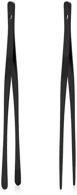 2PCS 12" Stainless Steel Precision Serrated Tongs for Cooking 2PCS 12" Stainless Steel Precision Serrated Tongs for Cooking