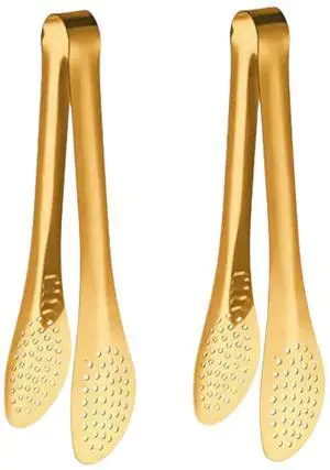 2 Pack Stainless Steel Cooking Tongs, 9 Inch Metal Kitchen Food Serving Tongs for Salad, Bread, Barbecue, Catering, Banquet, Party 2 Pack Stainless Steel Cooking Tongs, 9 Inch Metal Kitchen Food Serving Tongs for Salad, Bread, Barbecue, Catering, Banquet, Party