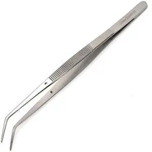 6 Inch Professional Culinary Stainless Steel Precision Tongs with Angled Serrated Tips, Plating/Food Presentation Detailing Serving Tongs, Chef's Kitchen Tweezer Tongs - Ultra Non-Slip Grip 6 Inch Professional Culinary Stainless Steel Precision Tongs with Angled Serrated Tips, Plating/Food Presentation Detailing Serving Tongs, Chef's Kitchen Tweezer Tongs - Ultra Non-Slip Grip