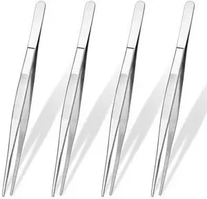 4 PCS Bar Tweezers Long Cooking Tweezers Garnish Tongs Kitchen Tweezers for Cooking Metal Tongs Reptile Feeding Tongs, Kitchen Tongs for Cooking Korean Barbecue Tongs for Cocktail Cooking 8 Inch 4 PCS Bar Tweezers Long Cooking Tweezers Garnish Tongs Kitchen Tweezers for Cooking Metal Tongs Reptile Feeding Tongs, Kitchen Tongs for Cooking Korean Barbecue Tongs for Cocktail Cooking 8 Inch