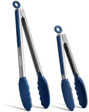 Tongs for Cooking, Stainless Steel Kitchen Tongs with Silicone Tips Tongs for Cooking, Stainless Steel Kitchen Tongs with Silicone Tips