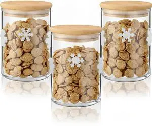 3 Pcs Christmas Icon Glass Storage Jars with Airtight Bamboo Lid White Snowflake Christmas Icon Glass Jars Canister Set for Home Winter Xmaskitchen Countertop 3 Pcs Christmas Icon Glass Storage Jars with Airtight Bamboo Lid White Snowflake Christmas Icon Glass Jars Canister Set for Home Winter Xmaskitchen Countertop