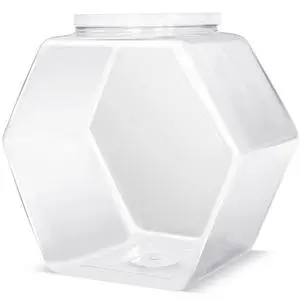 Plastic Candy Jar,Hexagon Cookie Jars for Kitchen,Clear Hexagonal Containers with Lids for Dry Food,Candy,Snacks,Cookies,Craft,Laundry Pod(1 Pcs) Plastic Candy Jar,Hexagon Cookie Jars for Kitchen,Clear Hexagonal Containers with Lids for Dry Food,Candy,Snacks,Cookies,Craft,Laundry Pod(1 Pcs)
