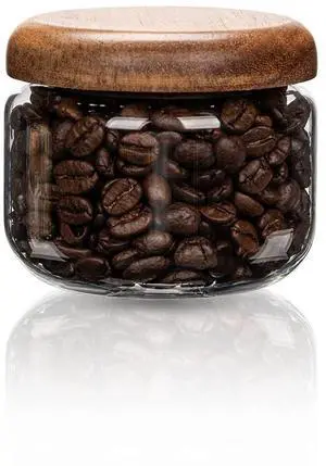 Glass Food Storage Containers With Wooden Lids - Small Coffee Jars - Pantry Organization For Overnight Oats, Cereal, Rice, Candy (10oz(300ml)) Glass Food Storage Containers With Wooden Lids - Small Coffee Jars - Pantry Organization For Overnight Oats, Cereal, Rice, Candy (10oz(300ml))