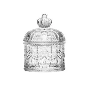200ML/6.7oz Clear Glass Jar Cystal Glass Decorative Candy Dish with Lid Vintage Embossed Food Storage Jar Glass Organization Canisters for Wedding Party Buffet Decorative 200ML/6.7oz Clear Glass Jar Cystal Glass Decorative Candy Dish with Lid Vintage Embossed Food Storage Jar Glass Organization Canisters for Wedding Party Buffet Decorative