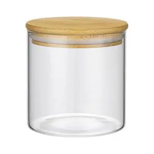 1PC Small Glass Storage Jars with Airtight Lids, 18 fl oz (550ml) Cute Clear Glass Storage container with bamboo Lid, Glass Pantry Canister for Beans, Rice, Sugar, Cookie Coffee and etc 1PC Small Glass Storage Jars with Airtight Lids, 18 fl oz (550ml) Cute Clear Glass Storage container with bamboo Lid, Glass Pantry Canister for Beans, Rice, Sugar, Cookie Coffee and etc