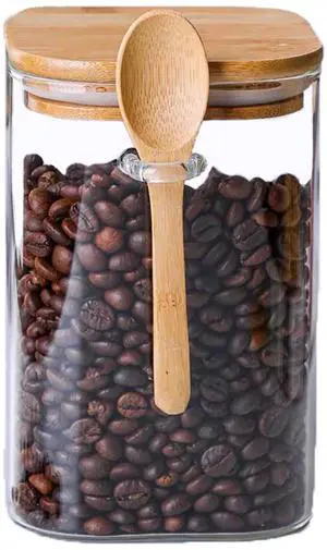 Sugar Bowls Sugar Container 25.36 FL OZ Glass Coffee Canister Airtight Food Storage Jar with Lid and Spoon Candy Jar Coffee Bar Accessories Storage Beans Powder (Square) Sugar Bowls Sugar Container 25.36 FL OZ Glass Coffee Canister Airtight Food Storage Jar with Lid and Spoon Candy Jar Coffee Bar Accessories Storage Beans Powder (Square)