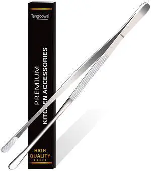 12-Inch Professional Kitchen & Cooking Tweezers Tongs - Stainless Steel Long Tweezer Tongs - BBQ,Plating,Multi-use 12-Inch Professional Kitchen & Cooking Tweezers Tongs - Stainless Steel Long Tweezer Tongs - BBQ,Plating,Multi-use