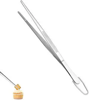 Kitchen Cooking Tweezer, 18/8 Stainless Steel Tong, 8in/Pointed Tip Kitchen Cooking Tweezer, 18/8 Stainless Steel Tong, 8in/Pointed Tip