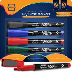 4 Magnetic Dry Erase Markers Fine Tip Assorted Classic Colors Low Odor Whiteboard Markers with Eraser Cap Thin Skinny White Board Markers for Adults Students Teachers Art Home & School 4 Magnetic Dry Erase Markers Fine Tip Assorted Classic Colors Low Odor Whiteboard Markers with Eraser Cap Thin Skinny White Board Markers for Adults Students Teachers Art Home & School