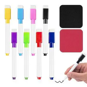 8 Pcs Magnetic Dry Erase Markers, Chisel Tip, Colorful 8 Pcs Magnetic Dry Erase Markers, Chisel Tip, Colorful
