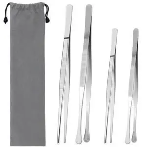 2+2Pcs Kitchen Fine Tweezer Tongs, Windspeed Kitchen Cooking Tweezers 12 inch Stainless Steel Tweezer Tongs for Cooking Tweezers 10 Inch for Cooking Repairing,Sea food,BBQ,Multi-use(12 &10 inch) 2+2Pcs Kitchen Fine Tweezer Tongs, Windspeed Kitchen Cooking Tweezers 12 inch Stainless Steel Tweezer Tongs for Cooking Tweezers 10 Inch for Cooking Repairing,Sea food,BBQ,Multi-use(12 &10 inch)