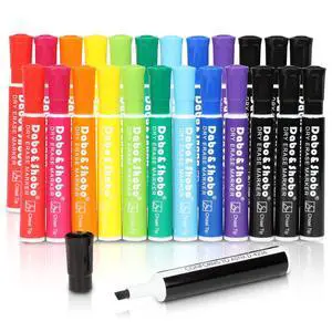 Dry Erase Markers 24 Pack, 10 Assorted Colors With Low Odor Ink, Chisel Tip, Whiteboard Markers For Office Dry Erase Markers 24 Pack, 10 Assorted Colors With Low Odor Ink, Chisel Tip, Whiteboard Markers For Office