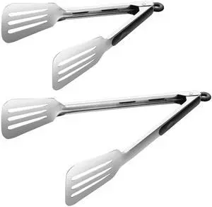 9-inch & 12-Inch Spatula Tongs for Cooking, Stainless Steel Kitchen Tongs 9-inch & 12-Inch Spatula Tongs for Cooking, Stainless Steel Kitchen Tongs