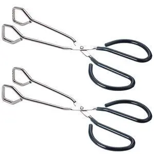 10-Inch Heavy Duty Stainless Steel Kitchen Scissor Tongs, Set of 2 10-Inch Heavy Duty Stainless Steel Kitchen Scissor Tongs, Set of 2