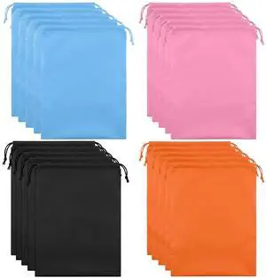 Shoe Bags for Travel, 15.7" x 11.8" Travel Shoe Bags for Packing, Large Waterproof Portable Drawstring Travel Shoe Storage Bag Travel Essentials Women for and Men (Orange & Black & Pink & Blue) Shoe Bags for Travel, 15.7" x 11.8" Travel Shoe Bags for Packing, Large Waterproof Portable Drawstring Travel Shoe Storage Bag Travel Essentials Women for and Men (Orange & Black & Pink & Blue)