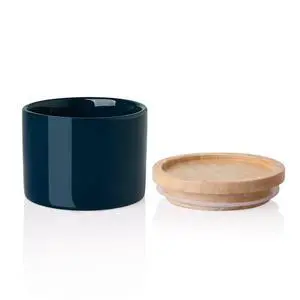 Sweejar Kitchen Canisters Ceramic Food Storage Jar, Stackable Containers with Airtight Seal Wooden Lid for Serving Ground Coffee, Tea, Sugar, Spice and More - 5 Fl Oz(Navy) Sweejar Kitchen Canisters Ceramic Food Storage Jar, Stackable Containers with Airtight Seal Wooden Lid for Serving Ground Coffee, Tea, Sugar, Spice and More - 5 Fl Oz(Navy)