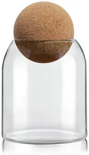 Glass Jar with Cork Lid 16 oz Coffee Bar Accessories Decorative Glass Jar with Cork Lid 16 oz Coffee Bar Accessories Decorative