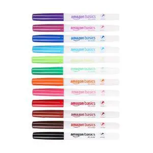 Low Odor Ultra Fine Tip Dry Erase Whiteboard Markers for Precise Writing, Thin Lines, Assorted Colors, 12-Pack Low Odor Ultra Fine Tip Dry Erase Whiteboard Markers for Precise Writing, Thin Lines, Assorted Colors, 12-Pack