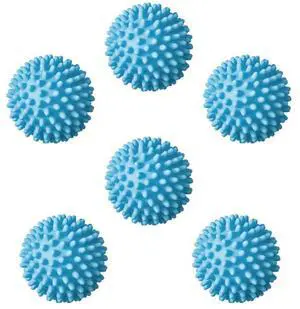 Reusable Laundry Dryer Balls, Sky Blue Plastic Anti-Static Fabric Softener, Reduces Wrinkles, Sustainable Cleaning Supplies, Essential Washing & Drying Aid for Soft, 6 Pack, 2.36 in (Sky Blue) Reusable Laundry Dryer Balls, Sky Blue Plastic Anti-Static Fabric Softener, Reduces Wrinkles, Sustainable Cleaning Supplies, Essential Washing & Drying Aid for Soft, 6 Pack, 2.36 in (Sky Blue)