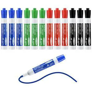 Dry Erase Markers, Chisel Tip Whiteboard Marker, Low Odor Thick Dry Markers, 12 Count 4 Assorted Color Markers for Kids/Teachers Dry Erase Markers, Chisel Tip Whiteboard Marker, Low Odor Thick Dry Markers, 12 Count 4 Assorted Color Markers for Kids/Teachers