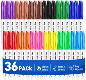 36 Pack Fine Tip Dry Erase Markers in 12 Colors, Whiteboard Markers Bulk 36 Pack Fine Tip Dry Erase Markers in 12 Colors, Whiteboard Markers Bulk
