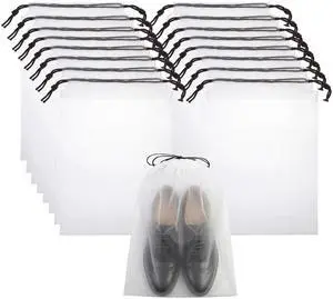 Drawstring Shoe Bags Shoe Bags for Packing, Storage Reusable Waterproof Shoe Organizers for Sneakers & Clothes, Translucent Travel Bags for Men Women (16 Pack) Drawstring Shoe Bags Shoe Bags for Packing, Storage Reusable Waterproof Shoe Organizers for Sneakers & Clothes, Translucent Travel Bags for Men Women (16 Pack)