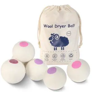 Wool Dryer Balls 6PCS Pure Organic Laundry Wool Tumble Dryer Ball Reusable Natural Fabric Softener Reduce Wrinkles and Drying Time Wool Dryer Balls 6PCS Pure Organic Laundry Wool Tumble Dryer Ball Reusable Natural Fabric Softener Reduce Wrinkles and Drying Time