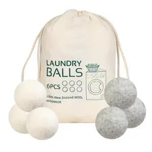 Wool Laundry Ball Pack of 6 Tumble Dryer Wool Ball Fabric Softener Alternative Reusable Wool Laundry Balls NatureS Fabric Softeners for Fluffs Clothes Wool Laundry Ball Pack of 6 Tumble Dryer Wool Ball Fabric Softener Alternative Reusable Wool Laundry Balls NatureS Fabric Softeners for Fluffs Clothes