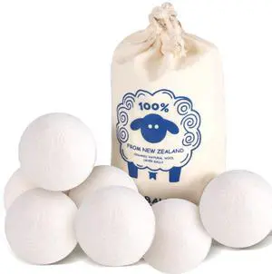 Wool Dryer Balls (2.4")6-Pack, Dryer Balls Laundry Reusable, Natural Fabric Softener, Reduces Clothing Wrinkles, Cuts Drying Time, A More Effective Alternative to Plastic Balls and Liquid Softeners Wool Dryer Balls (2.4")6-Pack, Dryer Balls Laundry Reusable, Natural Fabric Softener, Reduces Clothing Wrinkles, Cuts Drying Time, A More Effective Alternative to Plastic Balls and Liquid Softeners