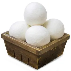 Wool Dryer Balls Natural Fabric Softener and 100% Organic, Chemical Free and Reduces Wrinkles. Saving Electricity and Drying Time XL Size 4 Pack White 4 Count Wool Dryer Balls Natural Fabric Softener and 100% Organic, Chemical Free and Reduces Wrinkles. Saving Electricity and Drying Time XL Size 4 Pack White 4 Count