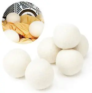 6 Pcs Wool Dryer Balls,Natural Reusable Laundry Fabric Softener Reduces Wrinkles and Drying Time Fabrics Soft and Fluffy Naturally Washing Machine Accessories(2 inch) 6 Pcs Wool Dryer Balls,Natural Reusable Laundry Fabric Softener Reduces Wrinkles and Drying Time Fabrics Soft and Fluffy Naturally Washing Machine Accessories(2 inch)