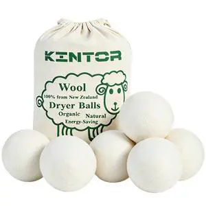Wool Dryer Balls XL 6-Pack, Reusable Natural Laundry Fabric Softener Wool Dryer Balls XL 6-Pack, Reusable Natural Laundry Fabric Softener
