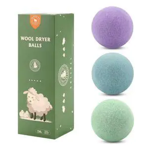 Wool Dryer Balls 3 Pack XL, Natural Fabric Softener New Zealand Wool, Handmade Laundry Dryer Balls, Reusable 1000 Loads,Wrinkles Free, Shorten Drying Time(3 Pack, Colorful Wool Dryer Balls 3 Pack XL, Natural Fabric Softener New Zealand Wool, Handmade Laundry Dryer Balls, Reusable 1000 Loads,Wrinkles Free, Shorten Drying Time(3 Pack, Colorful