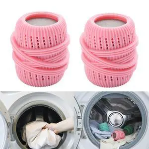 Reusable Fabric Softener Dispenser Balls Laundry Dryer Balls for Washing Sponge Household Substitute Cleaning Tool (Pink) Reusable Fabric Softener Dispenser Balls Laundry Dryer Balls for Washing Sponge Household Substitute Cleaning Tool (Pink)