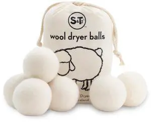 XL New Zealand Wool Dryer Balls, Fabric Softener for Laundry, Natural White, 2.9 in, 6 Pack XL New Zealand Wool Dryer Balls, Fabric Softener for Laundry, Natural White, 2.9 in, 6 Pack