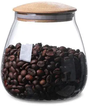 400 ML/13 FL OZ Clear Cute Glass Storage Canister Holder with Airtight Bamboo Lid, Round Modern Decorative Small Container Jar for Coffee, Spice, Candy, Salt, Cookie, Condiment, Pepper, Sugar 400 ML/13 FL OZ Clear Cute Glass Storage Canister Holder with Airtight Bamboo Lid, Round Modern Decorative Small Container Jar for Coffee, Spice, Candy, Salt, Cookie, Condiment, Pepper, Sugar
