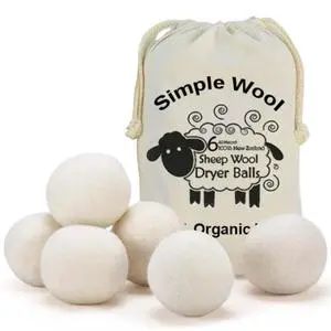 XL Dryer Balls from 100% New Zealand Wool (6-Pack), Natural & Reusable Fabric Softener Balls for 1000+ Loads, Essential Oil Ready Laundry Accesories, Reduces Wrinkles & Cuts Drying Time XL Dryer Balls from 100% New Zealand Wool (6-Pack), Natural & Reusable Fabric Softener Balls for 1000+ Loads, Essential Oil Ready Laundry Accesories, Reduces Wrinkles & Cuts Drying Time