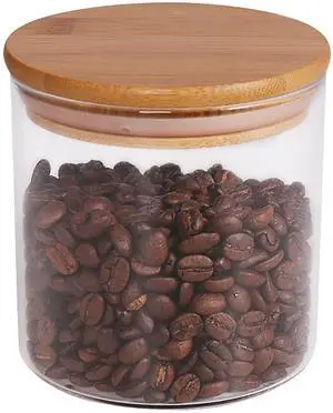 18 Oz/550 ML Glass Jar with Lid, Clear Thickened Version Glass Storage Containers with Sealed Bamboo Lid, For Coffee, Sugar, Spices, Tea, Beans, Candy, Cookie 18 Oz/550 ML Glass Jar with Lid, Clear Thickened Version Glass Storage Containers with Sealed Bamboo Lid, For Coffee, Sugar, Spices, Tea, Beans, Candy, Cookie