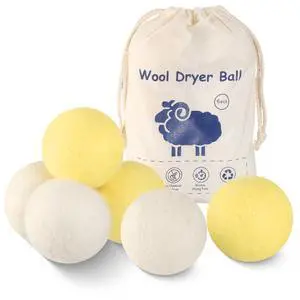 Wool Dryer Balls XL 6 Pack Pure Organic Wool Premium Reusable Fabric Softener New Zealand Sheep Wool Ball for Dryer Natural Fabric Softener Saves Drying Time Wool Dryer Balls XL 6 Pack Pure Organic Wool Premium Reusable Fabric Softener New Zealand Sheep Wool Ball for Dryer Natural Fabric Softener Saves Drying Time