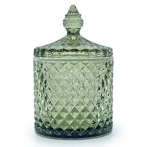 Colorful Glass Jar With Lid,Candy Cookie Jars,Jewelry Box,Christmas Decorative Jar(Olive Green) Colorful Glass Jar With Lid,Candy Cookie Jars,Jewelry Box,Christmas Decorative Jar(Olive Green)