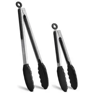 Tongs for Cooking, Stainless Steel Kitchen Tongs with Silicone Tips Tongs for Cooking, Stainless Steel Kitchen Tongs with Silicone Tips