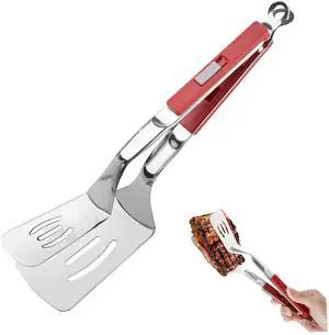 Anti-Scald Extended Handle Spatula Tongs 11.6 Inch Multifunctional Stainless Steel Cooking Tongs Food Shovel Clamp for Flipping Steak Fish Bread Hamburger BBQ Frying Pancake Pies Pizza Anti-Scald Extended Handle Spatula Tongs 11.6 Inch Multifunctional Stainless Steel Cooking Tongs Food Shovel Clamp for Flipping Steak Fish Bread Hamburger BBQ Frying Pancake Pies Pizza