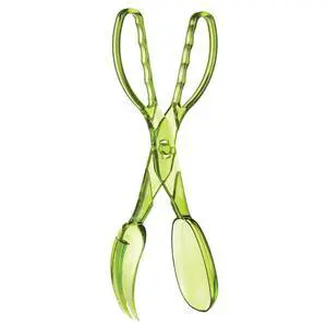 Salad Tong, Hinged Design, Detachable Fork and Spoon Green Salad Tong, Hinged Design, Detachable Fork and Spoon Green