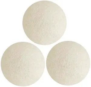 XXL Wool Dryer Balls, 3PCS Natural Fabric Softener, Fluff Laundry Wrinkle Release and Saves Drying Time, Reusable XXL Wool Dryer Balls, 3PCS Natural Fabric Softener, Fluff Laundry Wrinkle Release and Saves Drying Time, Reusable