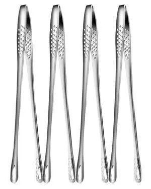 4 Pcs 11 Inches Korean BBQ Tongs Stainless Steel Grill Tongs Cooking Tweezers Japanese Barbecue Tong Kitchen Tong For Cooking Pasta Salads Buffet Food Serving 4 Pcs 11 Inches Korean BBQ Tongs Stainless Steel Grill Tongs Cooking Tweezers Japanese Barbecue Tong Kitchen Tong For Cooking Pasta Salads Buffet Food Serving