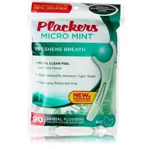 , Micro Freshens Breath Dental Flossers 90 Each, Mint, 1 Count , Micro Freshens Breath Dental Flossers 90 Each, Mint, 1 Count