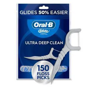 Glide Ultra Deep Clean Floss Picks, Removes Food and Plaque, Cool Mint Flavor, 150 Floss Picks Glide Ultra Deep Clean Floss Picks, Removes Food and Plaque, Cool Mint Flavor, 150 Floss Picks