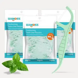 Twin Line Dental Floss Picks,300 Count Mint Flavor Dental Flossers,No Break No Shred Tooth Picks Sticks,Double Clean for Food Debris,Perfect Clean Teeth for Traveling and Outgoing(Mint,3Pack) Twin Line Dental Floss Picks,300 Count Mint Flavor Dental Flossers,No Break No Shred Tooth Picks Sticks,Double Clean for Food Debris,Perfect Clean Teeth for Traveling and Outgoing(Mint,3Pack)